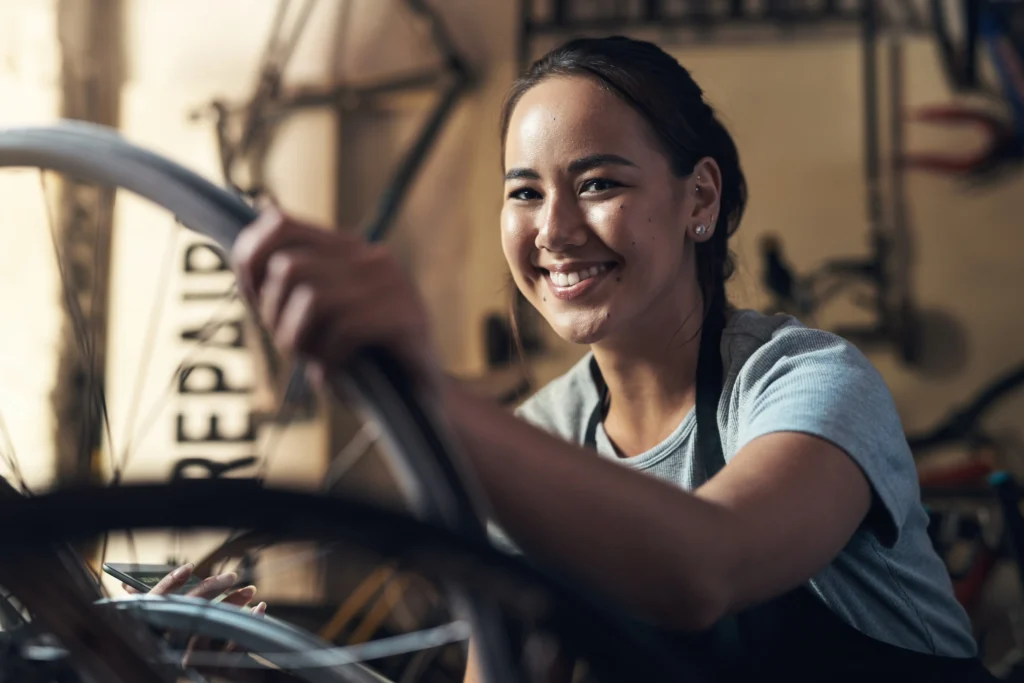Small Business Branding biker happy customer